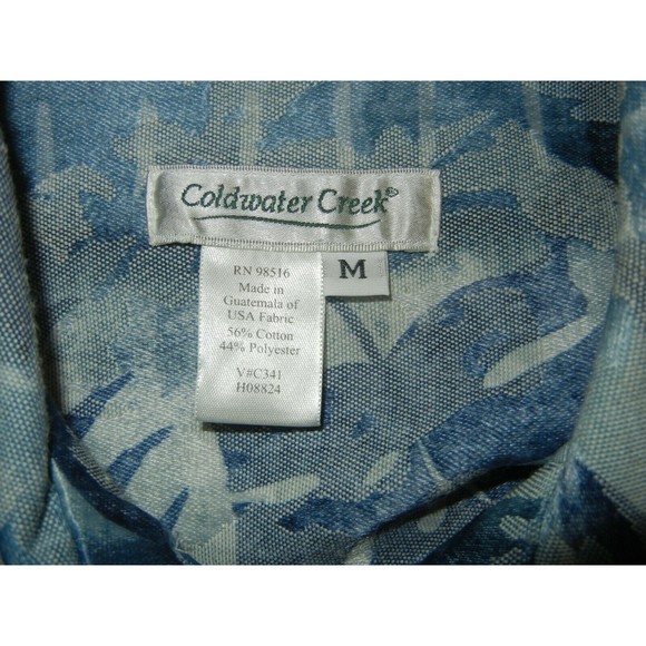 Coldwater Creek Women's Blouse Size Medium Long Sleeve Floral Print Button Down - Picture 3 of 4